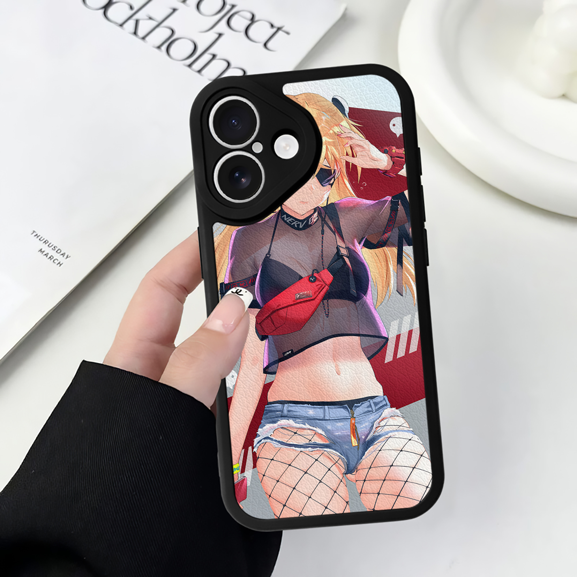 （画像用） EVA 新世紀エヴァンゲリオン 【iPhone 16シリーズ対応】シリコンスマホケース（レザー調） 材質：シリコン